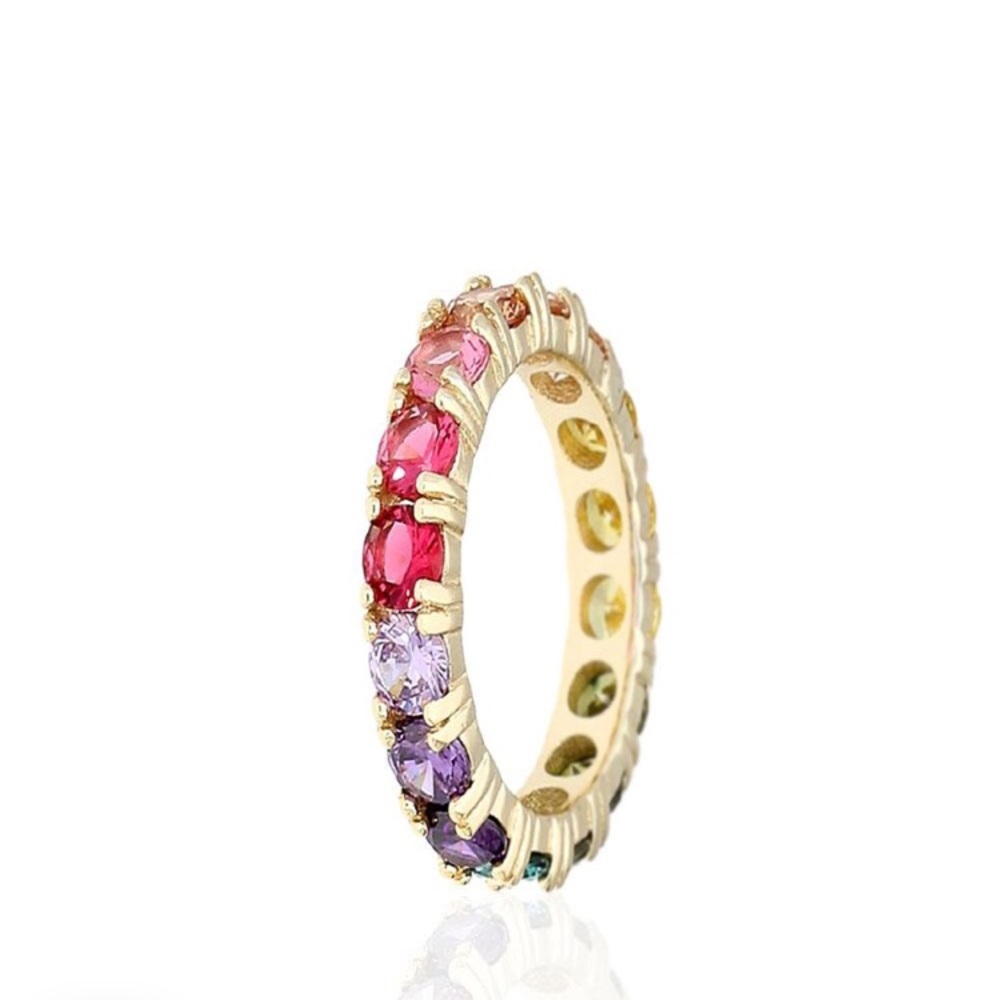 Multi Color Rainbow Ring - Picture 4 of 6